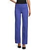 Investments Slim Factor by Investments Ponte Knit No Waist Slim Straight Pants, Color:Baja Blue - Image 1