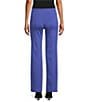 Investments Slim Factor by Investments Ponte Knit No Waist Slim Straight Pants, Color:Baja Blue - Image 2