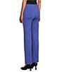Investments Slim Factor by Investments Ponte Knit No Waist Slim Straight Pants, Color:Baja Blue - Image 4