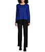 Slim Factor by Investments Stretch Ponte Knit No Waist Slim Straight Pants - Image 4