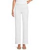 Color:White - Image 1 - Slim Factor by Investments Ponte Knit No Waist Slim Straight Pants