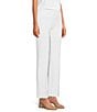 Color:White - Image 3 - Slim Factor by Investments Ponte Knit No Waist Slim Straight Pants