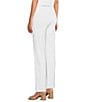 Color:White - Image 4 - Slim Factor by Investments Ponte Knit No Waist Slim Straight Pants