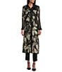 Color:Organic Petal Placement - Image 1 - Slim Factor by Investments Floral Placement Print Long Sleeve Point Collar Button Front Duster