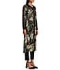 Color:Organic Petal Placement - Image 3 - Slim Factor by Investments Floral Placement Print Long Sleeve Point Collar Button Front Duster