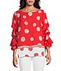 Investments Slim Factor By Investments Kara Poppy Red Scribble Dots Boat Neck 3/4 Tiered Sleeve Top,Specials : American Fashion Style Bags On Sale Investments Slim Factor By Investments Kara Poppy Red Scribble Dots Boat Neck 3/4 Tiered Sleeve Top,Specials : American Fashion Style Bags On Sale