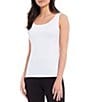 Color:White - Image 1 - Slim Factor by Investments Lexi Scoop Neck Sleeveless Tank Top