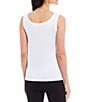 Color:White - Image 2 - Slim Factor by Investments Lexi Scoop Neck Sleeveless Tank Top