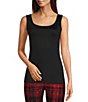 Color:Black - Image 1 - Slim Factor by Investments Scoop Neck Sleeveless Lexi Tank Top