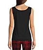 Color:Black - Image 2 - Slim Factor by Investments Scoop Neck Sleeveless Lexi Tank Top