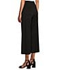 Investments Slim Factor by Investments Lightweight Ponte Knit No Waist Wide Leg Crop Pants, Color:Black - Image 4