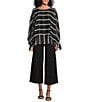 Investments Slim Factor by Investments Lightweight Ponte Knit No Waist Wide Leg Crop Pants, Color:Black - Image 5