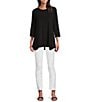 Color:White - Image 5 - Slim Factor by Investments No-Waist Ankle Ponte Knit Pants