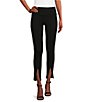 Color:Black - Image 1 - Slim Factor by Investments No Waist Zipper Front Hem Leggings