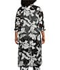 Color:Ikat Floral - Image 2 - Slim Factor by Investments Plus Ikat Floral Print Short Sleeve Point Collar Button Front Duster