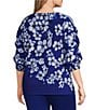 Color:Cascading Stencil - Image 3 - Slim Factor by Investments Plus Size Cascading Stencil Print Three Tiered Sleeve Top