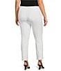Investments Slim Factor by Investments Plus Size Ponte Knit No-Waist Ankle Pants, Color:White - Image 4