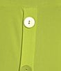 Investments Slim Factor by Investments Plus Size Crew Neckline High-Low Hem Back Button Top, Color:Bright Chartreuse - Image 4