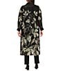 Color:Organic Petal Placement - Image 2 - Slim Factor by Investments Plus Size Floral Placement Print Long Sleeve Point Collar Button Front Duster