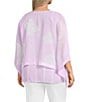 Slim Factor by Investments Plus Size Floral Print Chiffon 3/4 Sleeve Crew Neck Double Layer Top - Image 4