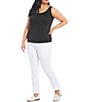 Color:Black - Image 3 - Slim Factor by Investments Plus Size Lexi Scoop Neck Sleeveless Soft Stretch Tank Top