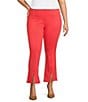 Investments Slim Factor by Investments Plus Size No Waist Kick Flare Leg Pants, Color:Dubarry - Image 1