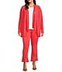 Investments Slim Factor by Investments Plus Size No Waist Kick Flare Leg Pants, Color:Dubarry - Image 4