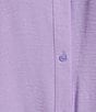 Investments Slim Factor by Investments Plus Size Nicole Point Collar Y-Neck 3/4 Tie Sleeve Button Front Top, Color:Sunlit Allium - Image 6