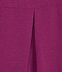 Investments Slim Factor by Investments Plus Size Nicole Point Collar Y-Neck 3/4 Tie Sleeve Button Front Top, Color:Magenta Purple - Image 6