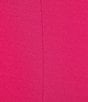 Color:Magenta - Image 5 - Slim Factor by Investments Plus Size Ponte Front Slit Ruffle Kick Flare Pants