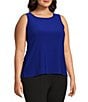 Color:Royal Blue - Image 3 - Slim Factor by Investments Plus Size Sleeveless Knit Crew Neck Tank Top