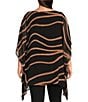 Color:Safari Wave - Image 2 - Slim Factor by Investments Plus Size Waves Print Boat Neck 3/4 Sleeve Lined Tunic