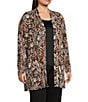Investments Slim Factor by Investments Plus Size Zebra Mix Long Sleeve Open-Front Cardigan, Color:Zebra Mix - Image 3