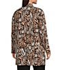 Investments Slim Factor by Investments Plus Size Zebra Mix Long Sleeve Open-Front Cardigan, Color:Zebra Mix - Image 4