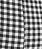 Color:Black Gingham - Image 6 - Slim Factor by Investments Ponte Knit Black Gingham Print High-Low Hem Crop Pants