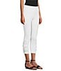 Color:White - Image 3 - Slim Factor by Investments Ponte Knit Heat Set Embellished Capri Leggings