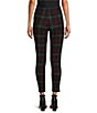 Color:Midnight Plaid - Image 2 - Slim Factor by Investments Ponte Knit No Waist Midnight Plaid Print Leggings
