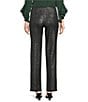 Investments Slim Factor by Investments Ponte Knit No Waist Slim Straight Python Foil Coated Pants, Color:Python Foil - Image 2
