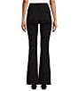 Color:Black - Image 2 - Slim Factor by Investments Ponte Knit Classic Waist Flare Leg Pants