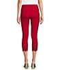 Color:Rich Red - Image 2 - Slim Factor by Investments Rich Red Laser Cut Capri Leggings