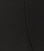 Color:Black - Image 6 - Slim Factor By Investments Round Neck 3/4 Sleeve Zipper Godet Asymmetrical Hem Top