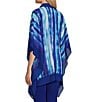 Color:Royal Blue Stripe - Image 5 - Slim Factor by Investments Royal Blue Stripe Collared Poncho Top
