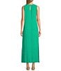 Investments Slim Factor by Investments Sleeveless Crew Neck Maxi Dress, Color:Simply Green - Image 2