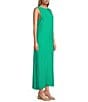 Investments Slim Factor by Investments Sleeveless Crew Neck Maxi Dress, Color:Simply Green - Image 3