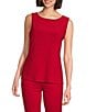 Color:Rich Red - Image 1 - Slim Factor by Investments Sleeveless Knit Crew Neck Tank Top