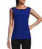 Color:Royal Blue - Image 1 - Slim Factor by Investments Sleeveless Knit Crew Neck Tank Top