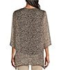 Color:Modern Snake - Image 2 - Slim Factor by Investments Snake Print 3/4 Sleeve Faux Cardigan Blouse