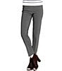 Color:Charcoal - Image 1 - Slimsation® by Multiples Flat Front Straight Leg Pull-On Ankle Pants