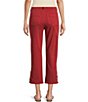 Slimsation® by Multiples Petite Size Stretch Denim 4 Button Scalloped Edge Hem Crop Pants - Image 2