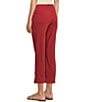Slimsation® by Multiples Petite Size Stretch Denim 4 Button Scalloped Edge Hem Crop Pants - Image 4